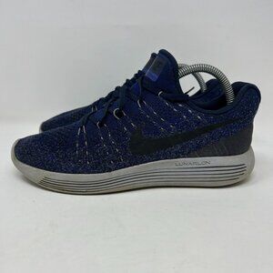 Nike LunarEpic Low Flyknit 2 Mens Running Shoes Navy & Gray Lightweight Size 8.5